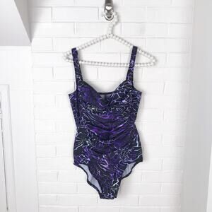 Croft & Barrow Flattering Purple One Piece Swim